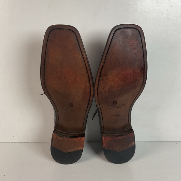 Mezlan Platinum Exotic Eel Skin Oxford Shoes 12 M Dark Mahogany Brown main image 15